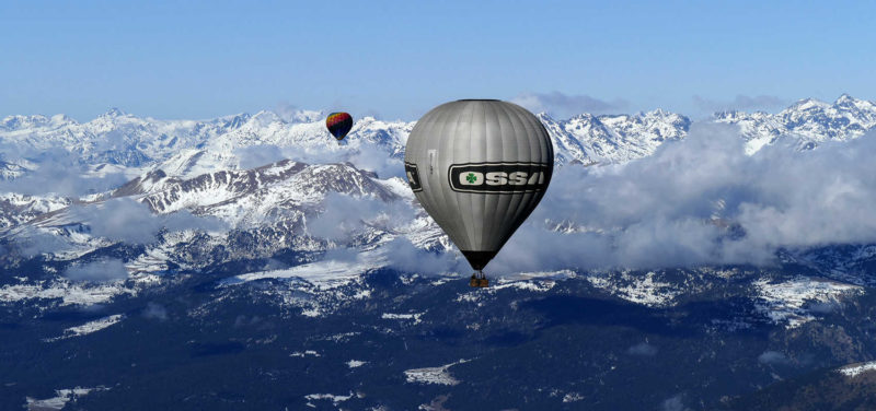 globo aerostatico barcelona nieve